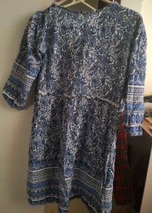Blue Paisley Mini Dress