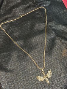 Silver Angel Pendant Necklace