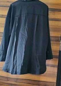 Classic Black Oversized Button-Down Shirt