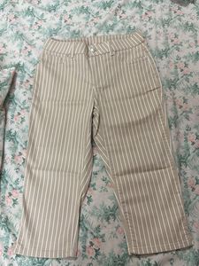 Striped Cropped Pants