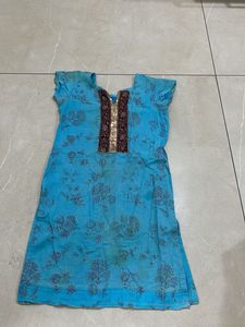 Blue Printed Kurta