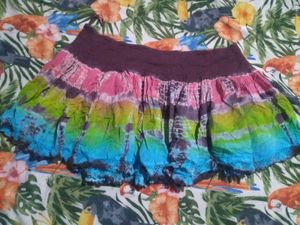 Bohemian Tie-Dye Mini Skirt