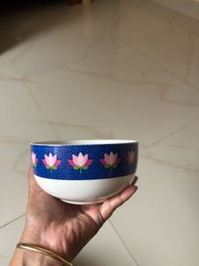 Decorative Lotus Print Bowl