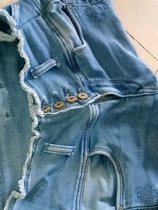 Sparkly High-Waisted Denim Jeans