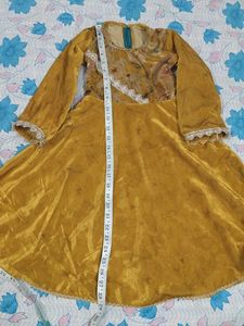 Elegant Yellow Kurta Set with Floral Dupatta