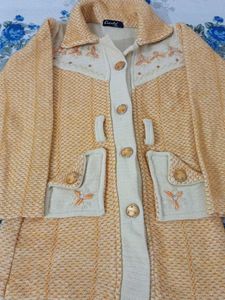 Vintage Embroidered Knit Coat