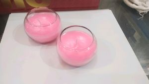 Beautiful Pink Scented Candles