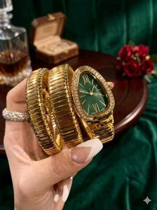 Luxury Snake Gold Watch