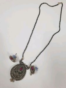 Fancy Mangalsutra With Earrings