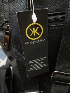 Stylish Black Leather Backpack