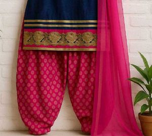 Stunning Embroidered Purple Kurta