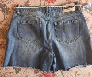Blue Denim Distressed Shorts