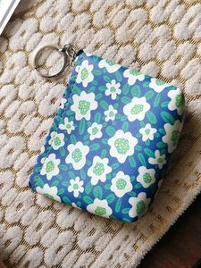 Floral Coin Pouch Keychain