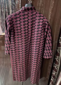 Stylish Maroon &amp; Black Printed Kurta