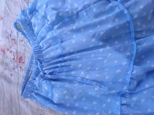 Light Blue Tiered Ruffle Dress