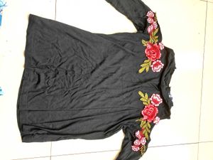 Black Basic Top off shoulder  partywear(negot
