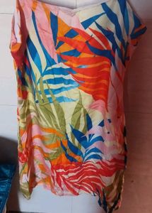 Tropical Leaf Print Sundress