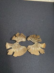 Golden Ginkgo Leaf Earrings