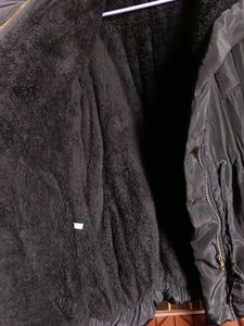 Black Winter Jacket with Fur Lining