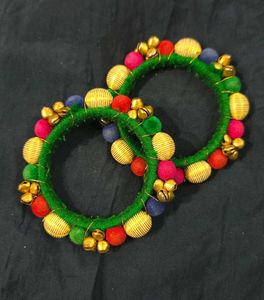 Colorful Bells Bangle Set 💖