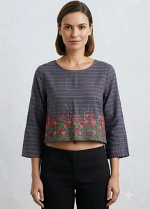 Cute floral crop top