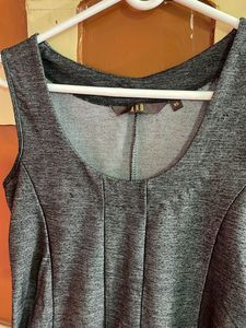 Sleek Sleeveless Grey Dress