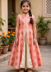 Elegant Pink Brocade Blouse