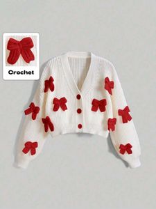 Crochet Cardigan with Bows