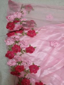 Beautiful Pink Floral Lehenga Choli Set