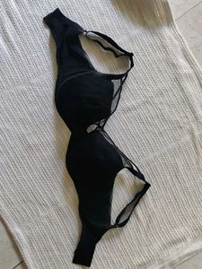 Black Lace Strappy Bra