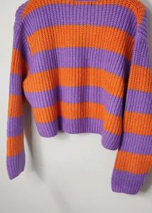 Retro Stripe Cropped Sweater