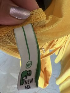 Newme Elegant Yellow Draped Maxi Dress