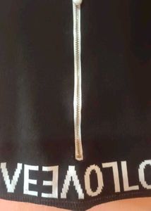 Stylish Zipper Crop Top with Logo Straps