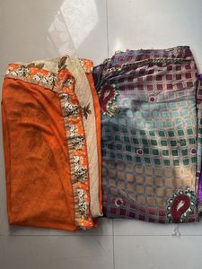 Vibrant Printed Silk Blend Saree