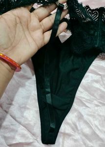 Lace Trim Thong Panty