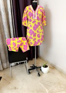 PRINTED KURTA SET