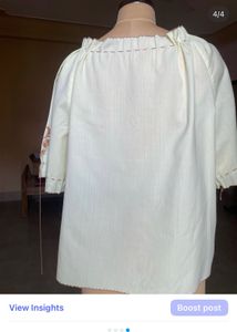 Vintage Embroidered Peasant Blouse