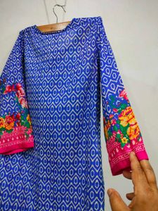 BIBA Blue Floral Print Kurta