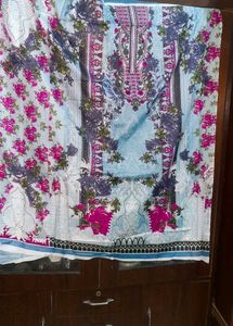 Beautiful Floral Print Dress Material