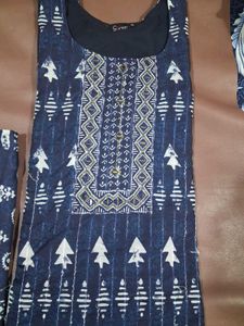 Beautiful Blue Kurta Set XL
