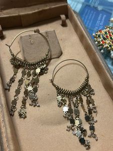 Boho Hoop Earrings with Dangling Charms