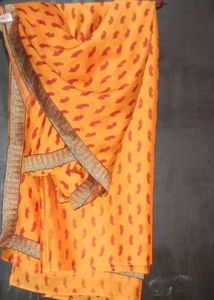 Printed Women Saree With Dori Blouse