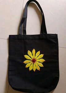 Stylish Handmade Embroidered Canvas Tote Bag