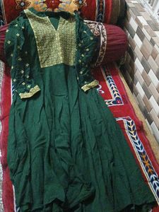 Emerald Green Embroidered Kurta size xxl