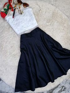 Black Flared Skirt