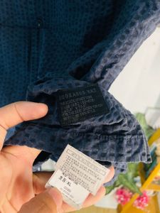 buckaroo Dark Blue Textured Short Sleeve Shirt