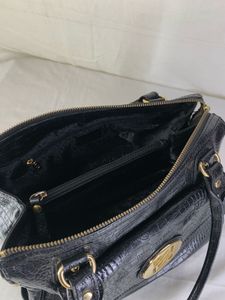 Y2K Anne Klein Croc-Embossed Shoulder Satchel