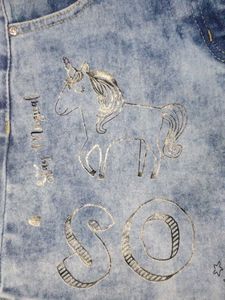 Cute Unicorn Denim Skirt