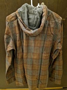 Sale! Hooded Plaid Shirt