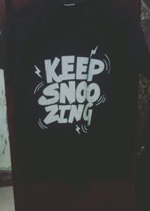 A Black Printed T SHIRT